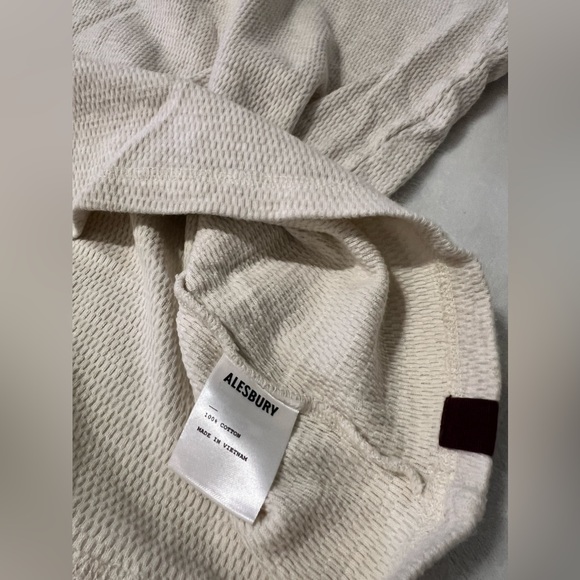 Men cream white sweatshirt by Alesbury size Small - Picture 6 of 6